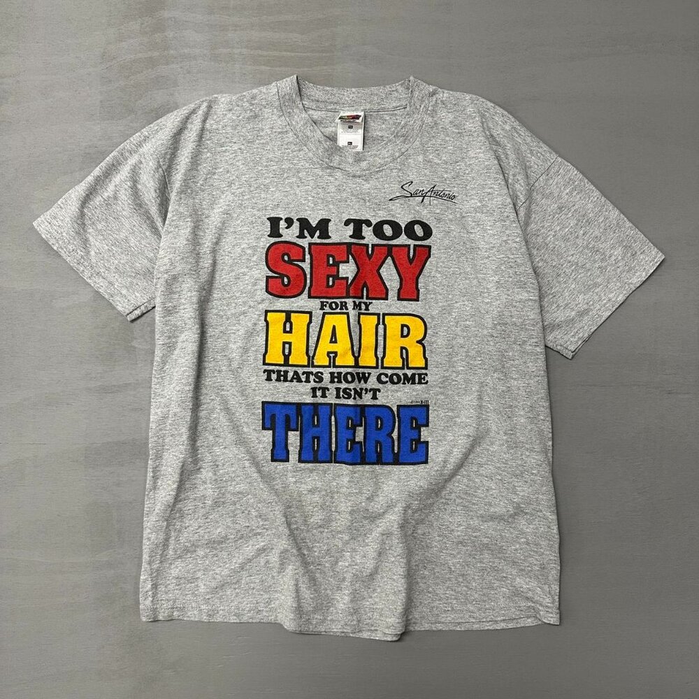 Vintage Bald‎ Comedy Grey T Shirt XL 1993